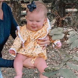 Baby Girl Yellow Floral Outfit